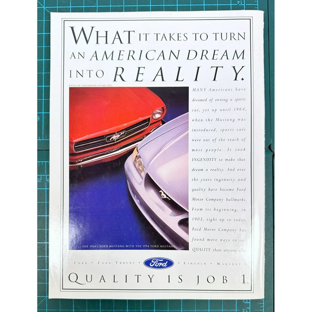 Road & Track Special Series 1994 Ford Mustang Guide Magazine 78 Color Pages